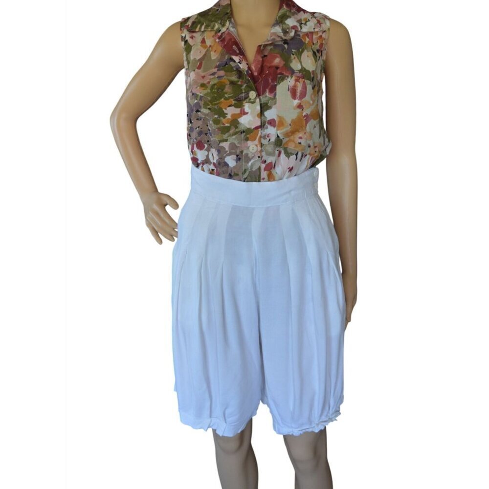 Vintage 80s Emporio Gitano High Waist Summer Shorts Bloomers Juniors Small